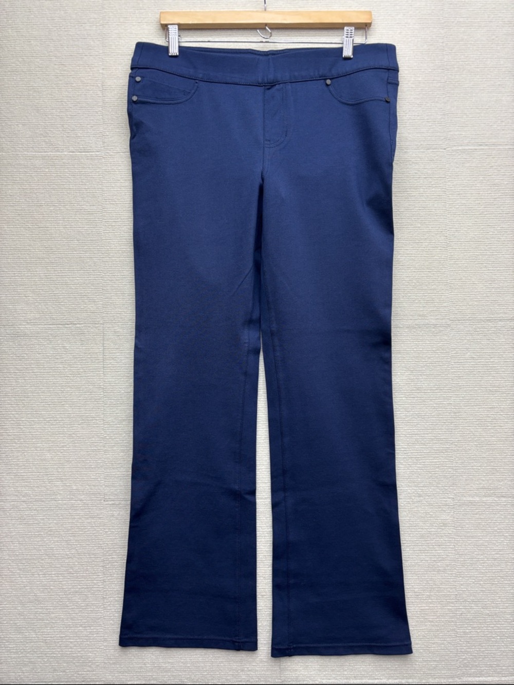 Liverpool Kimberly Navy Blue Pull On Bootcut Pants Womens 14 32 LM4022BB